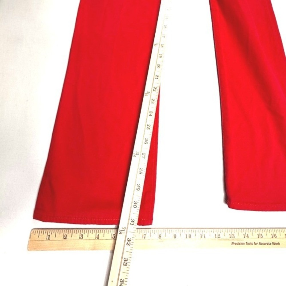 Lauren Ralph Lauren Premier Straight Red Jeans Womens 14 High Rise Stretch Pants - Picture 7 of 7